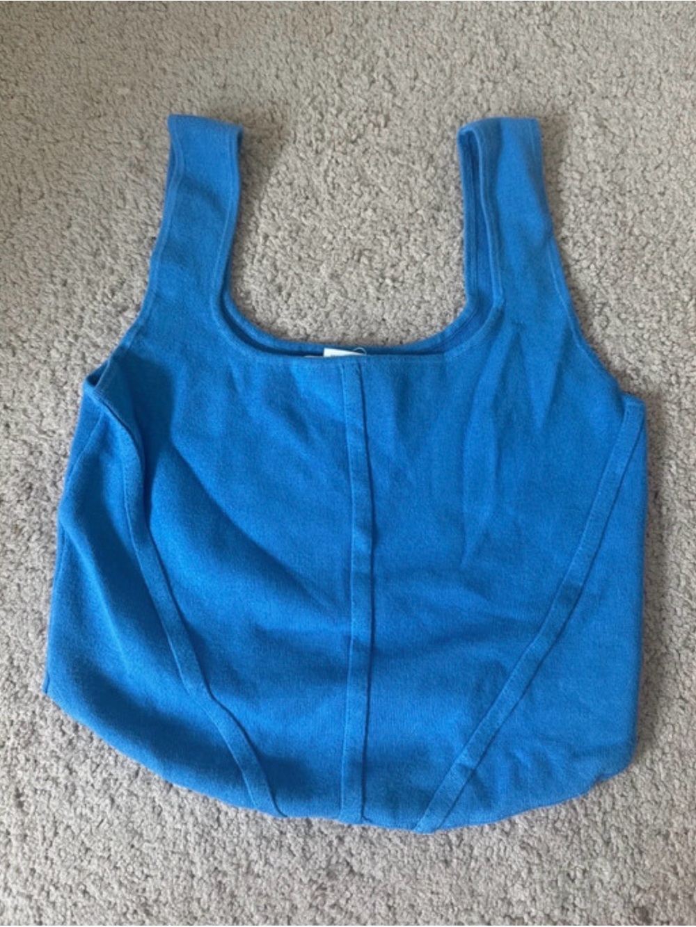 House of Harlow 1960 Bright Blue Square-Neck Tank